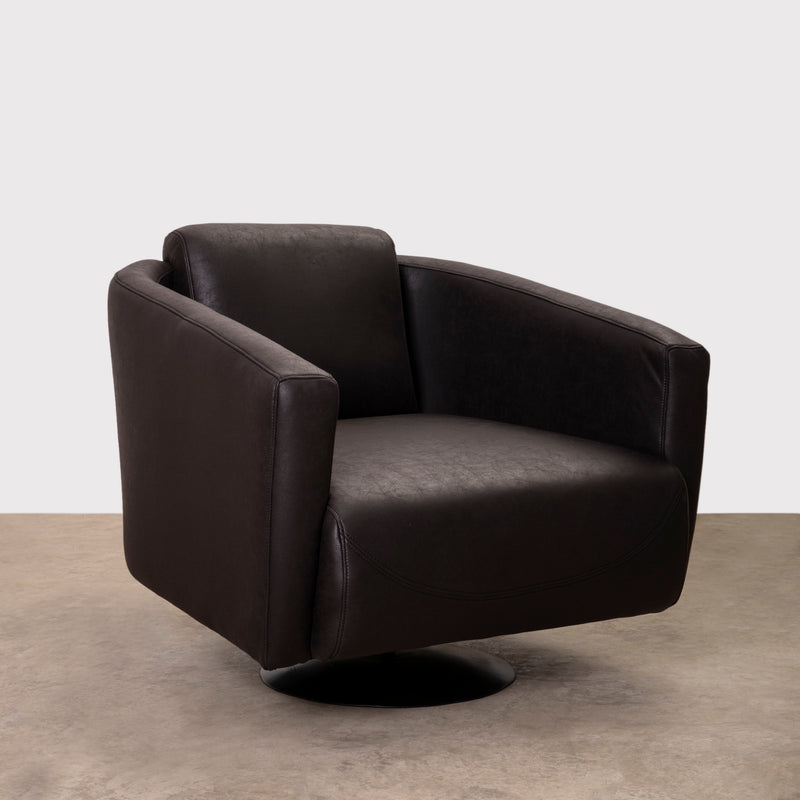 Javan Faux Leather Swivel Chair