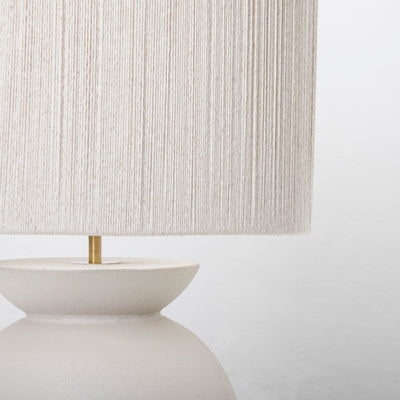 Belly Table Lamp in Bisque White
