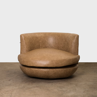 Burak Leather Swivel Chair