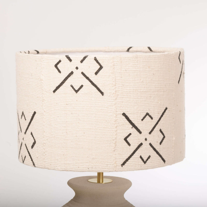 African Mudcloth Drum Shade