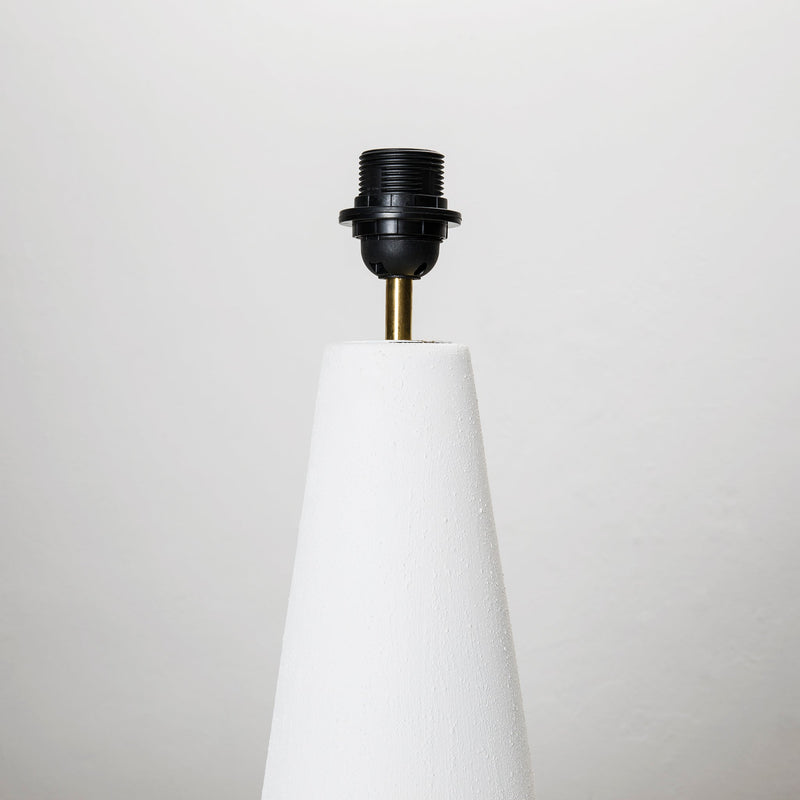 Cone Lamp Base in Snow White