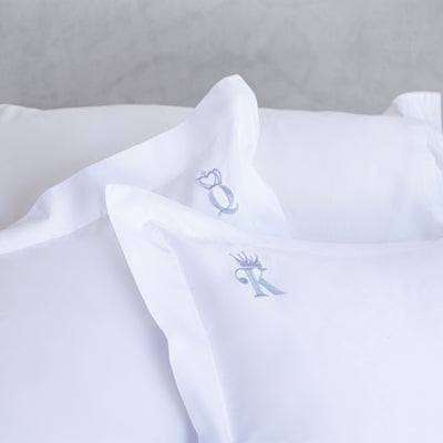 White Standard Personalised Pillowcases - 500Tc Cotton Sateen