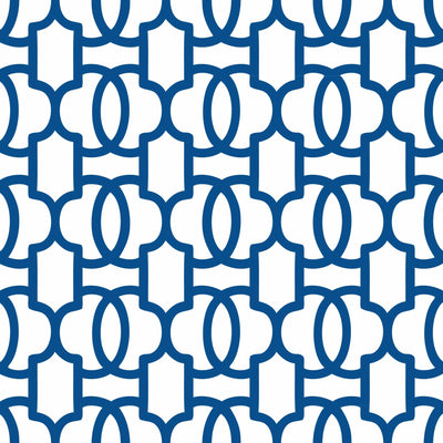 Art Deco Trellis Wallpaper - Petrol Blue - DIYGIRLS