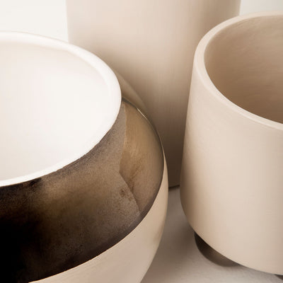 Ball Base Planter Set in Bisque White - DIYGIRLS