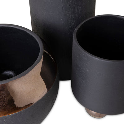 Ball Base Planter Set in Ebony - DIYGIRLS