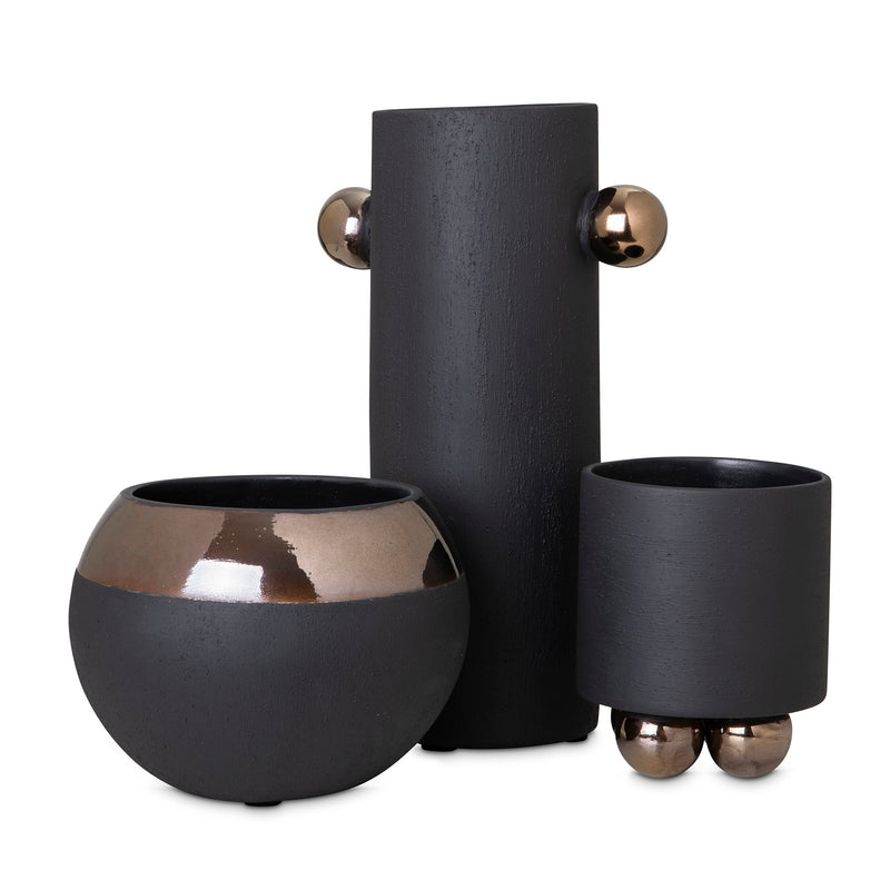 Ball Base Planter Set in Ebony - DIYGIRLS