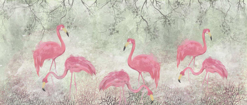 Brushed Flamingo Wall Mural - DIYGIRLS