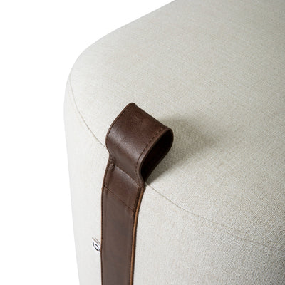 Casual Stool with Leather Trim - DIYGIRLS