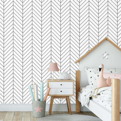 Chevron Herringbone Wallpaper - DIYGIRLS