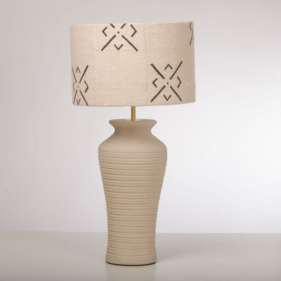 Grooved Table Lamp in Bisque White - DIYGIRLS