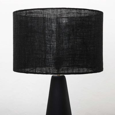 Hessian Drum Shade in Ebony (Large) - DIYGIRLS