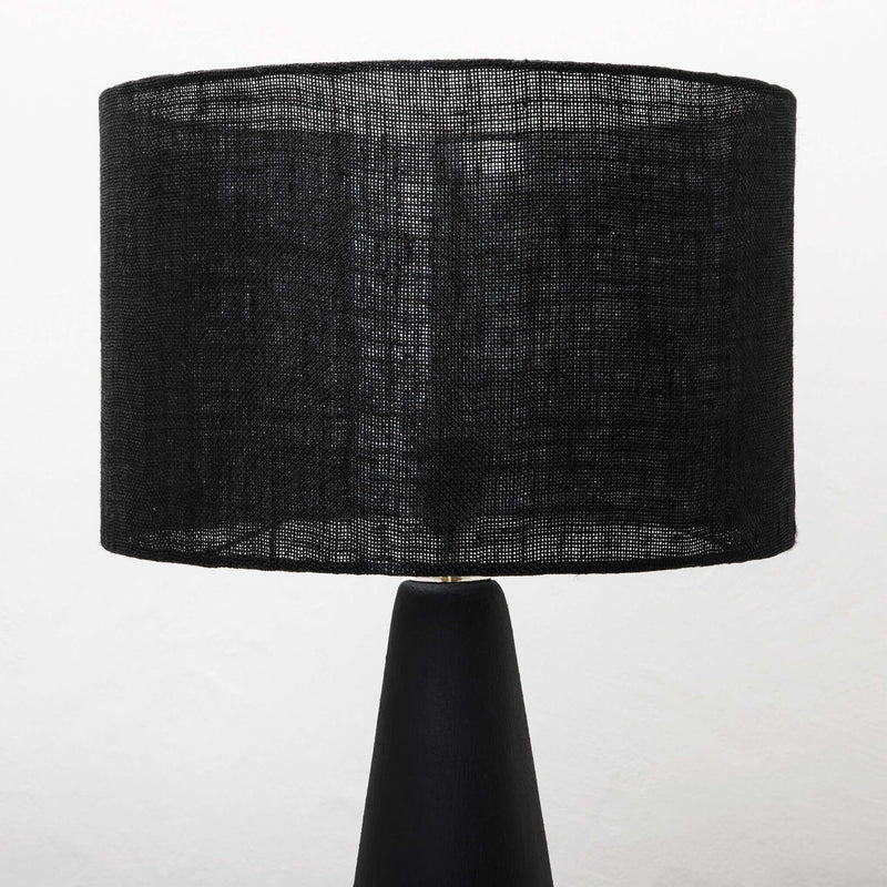 Hessian Drum Shade in Ebony (Large) - DIYGIRLS