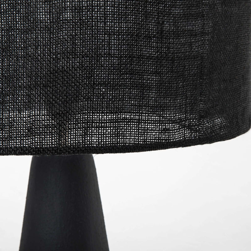 Hessian Drum Shade in Ebony (Large) - DIYGIRLS