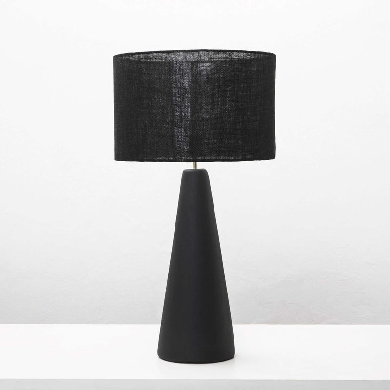 Hessian Drum Shade in Ebony (Large) - DIYGIRLS