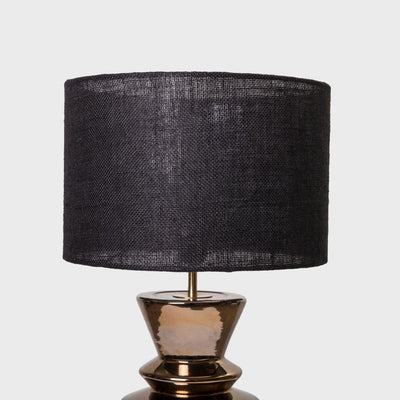 Hessian Drum Shade in Ebony (Medium) - DIYGIRLS