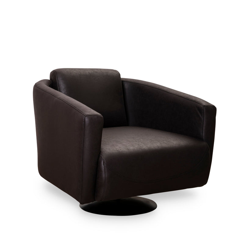 Javan Faux Leather Swivel Chair - DIYGIRLS