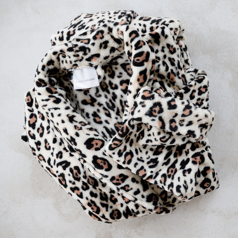 Leopard Bath Robe By Linen House - DIYGIRLS