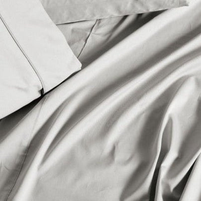 Linen House Elka Bamboo Flat Sheet 500 Thread Count - Silver - DIYGIRLS