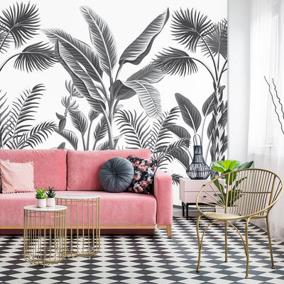 Monotone Palms Wallpaper - DIYGIRLS