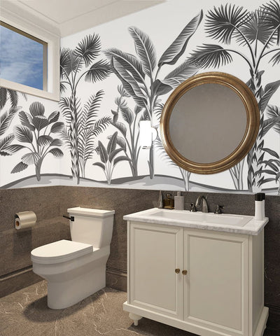 Monotone Palms Wallpaper - DIYGIRLS