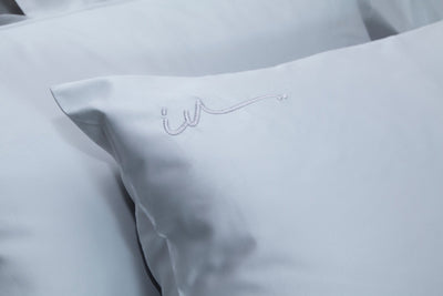 Set of 2 Silver Personalised Standard Pillowcases - 500 TC Bamboo Cotton - DIYGIRLS