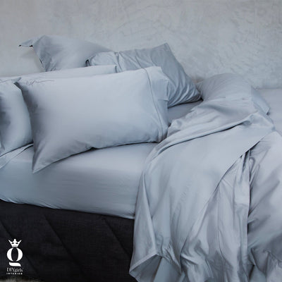 Silver King Oxford Duvet Cover - 500 TC Bamboo Cotton - DIYGIRLS