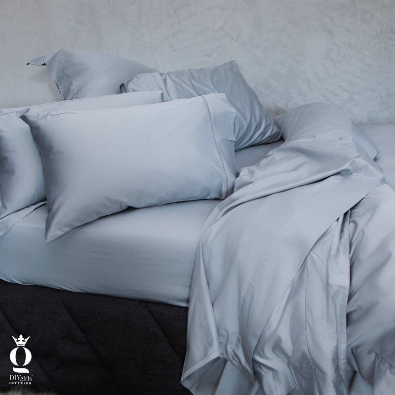 Silver King XL Oxford Duvet Cover - 500 TC Bamboo Cotton - DIYGIRLS