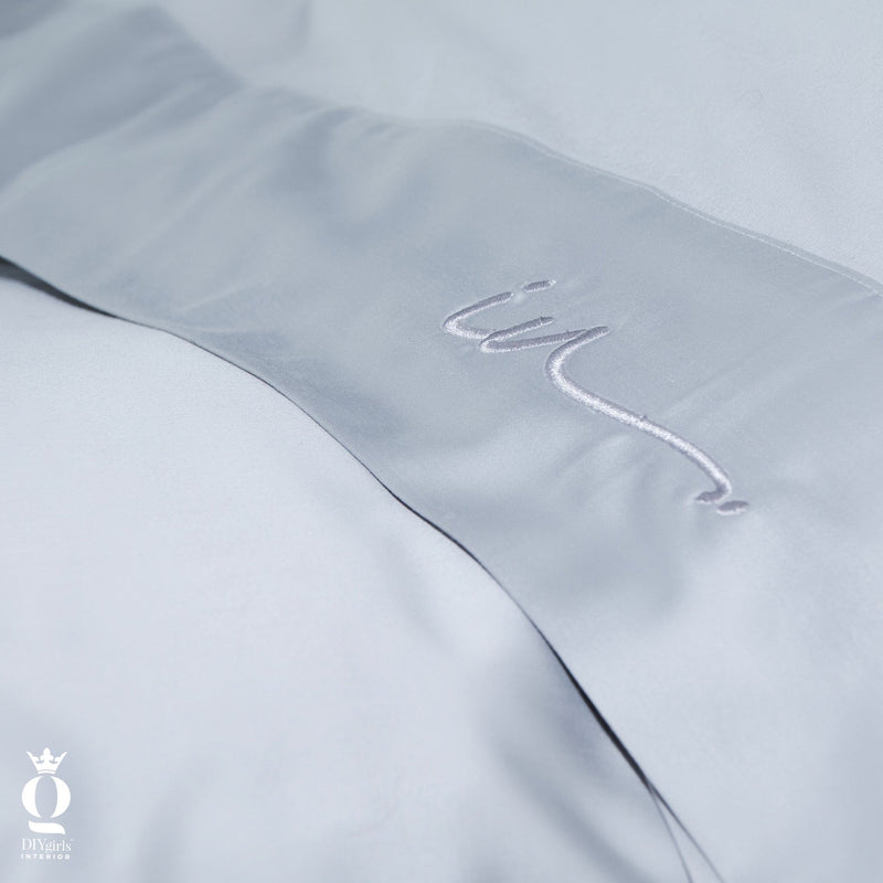 Silver Oxford 500TC Bamboo Cotton Duvet Set – King XL - DIYGIRLS