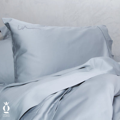 Silver Oxford 500TC Bamboo Cotton Duvet Set - Queen - DIYGIRLS