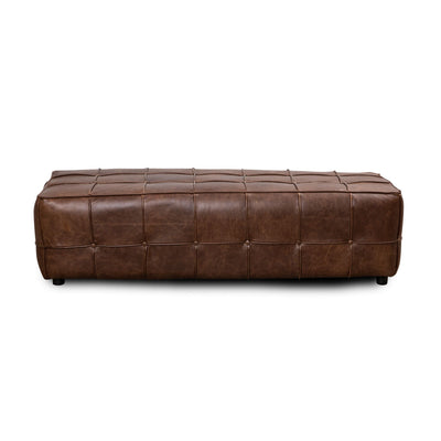 Tufted Leather Ottoman - DIYGIRLS