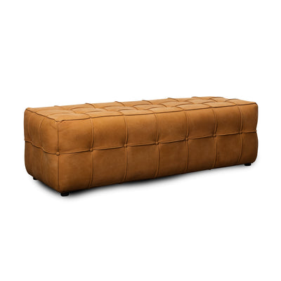 Tufted Leather Ottoman - DIYGIRLS