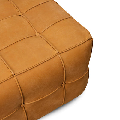 Tufted Leather Ottoman - DIYGIRLS