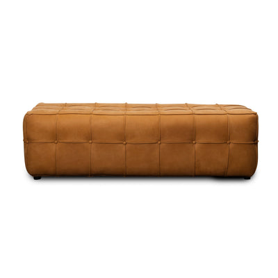 Tufted Leather Ottoman - DIYGIRLS