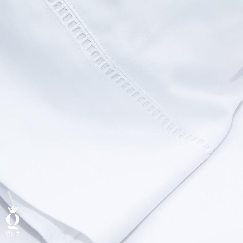 White King Fitted Sheet - 500Tc Cotton Sateen - DIYGIRLS