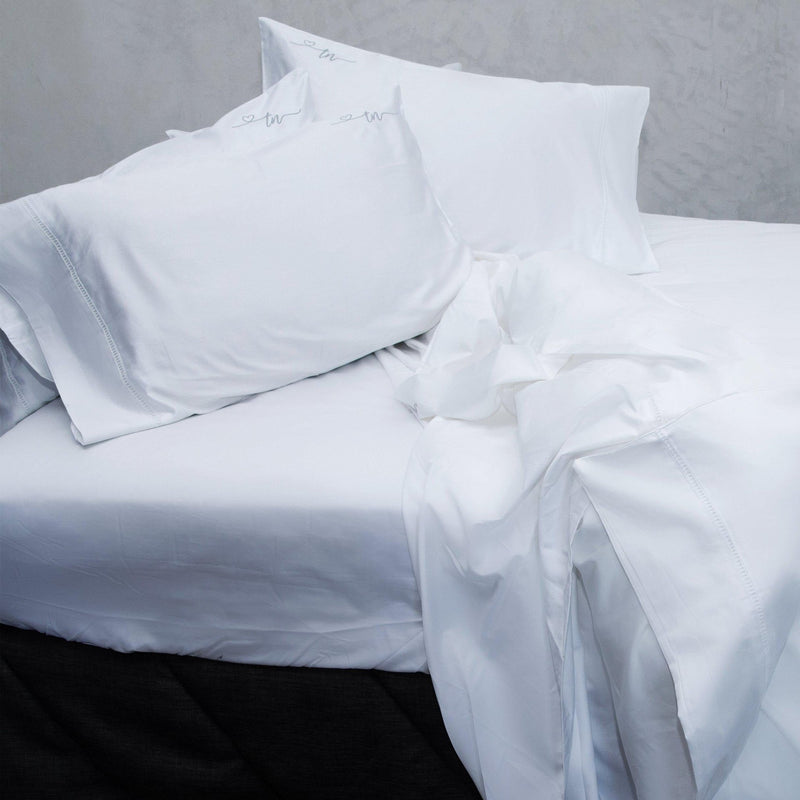 White King XL Fitted Sheet - 500Tc Cotton Sateen - DIYGIRLS