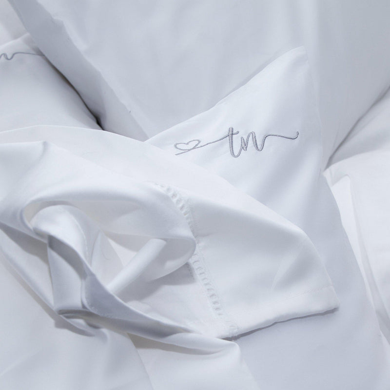 White Queen XL Fitted Sheet - 500Tc Cotton Sateen - DIYGIRLS