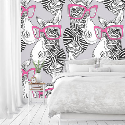 Funky Zebra Wallpaper