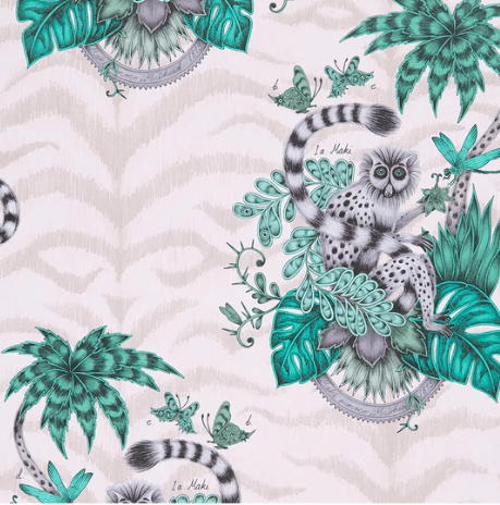 Emma J Shipley Lemur Wallpaper