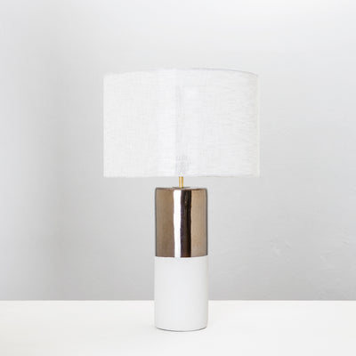 Pillar Table Lamp in Bisque White