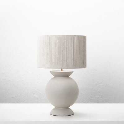 Belly Table Lamp in Bisque White